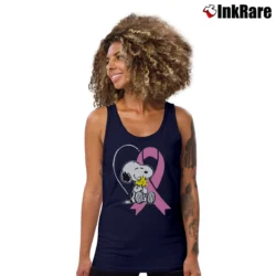 Women’s Snoopy Breast Cancer Awareness Costume Tank Top in navy | Lightweight, Movement-Friendly