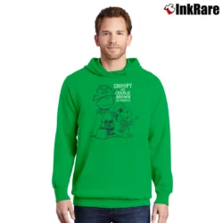 Men’s Snoopy Charlie Brown As Pirates Cartoon Character Pullover Hoodie in irish green | Cozy, Durable, Modern Fit