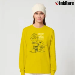 Women’s Snoopy Charlie Brown As Pirates Cartoon Character Long-Sleeve Top in yellow | Sleek, Versatile, All-Season