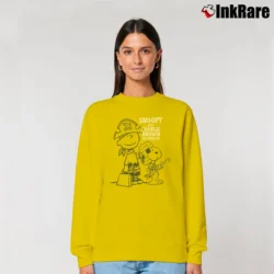 Women’s Snoopy Charlie Brown As Pirates Cartoon Character Relaxed Sweatshirt in yellow | Soft, Laid-Back Vibe