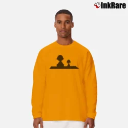 Men’s Snoopy Charlie Brown Cool Long-Sleeve Shirt in orange | Sleek, Lightweight, Year-Round Wear