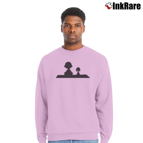 Snoopy Charlie Brown Cool Men’s Crewneck Sweatshirt in light pink – Soft & Durable Men’s Snoopy Charlie Brown Cool Crewneck Sweatshirt in light pink | Cozy Fabric, Clean Style