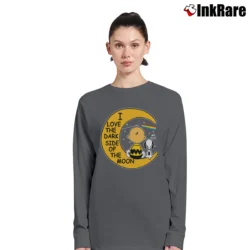 Women’s Snoopy Charlie Brown I Love The Dark Side Of The Moon Long-Sleeve Top in charcoal | Sleek, Versatile, All-Season