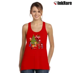 Women’s Snoopy Charlie Brown Peanuts Christmas Tank Top in red | Lightweight, Movement-Friendly