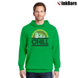 Men’s Snoopy Chill Assorted Peanuts Graphic Pullover Hoodie in irish green | Cozy, Durable, Modern Fit