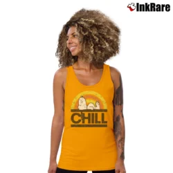 Women’s Snoopy Chill Assorted Peanuts Graphic Tank Top in orange | Lightweight, Movement-Friendly