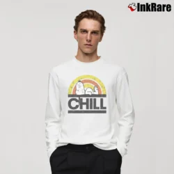 Men’s Snoopy Chill Peanuts Graphic Long-Sleeve Shirt in white | Sleek, Lightweight, Year-Round Wear