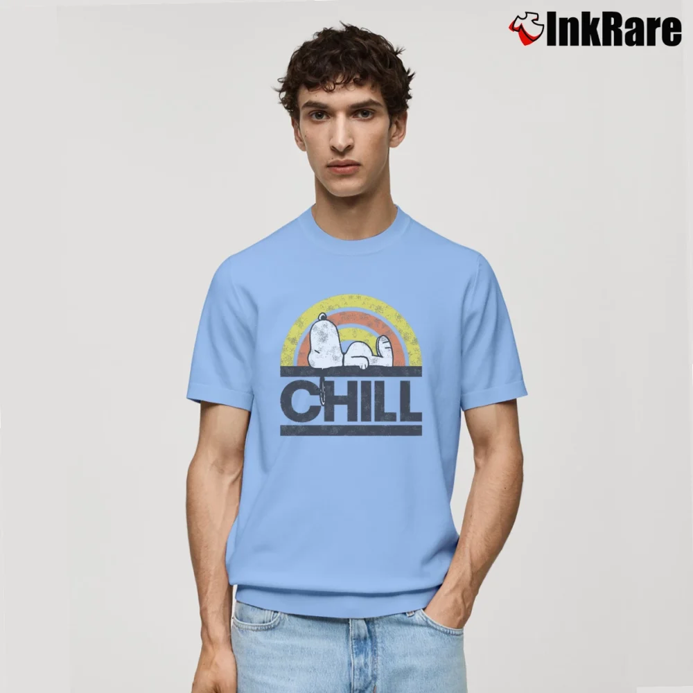 Men’s Snoopy Chill Peanuts Graphic Classic T-Shirt in light blue | Soft, Breathable Everyday Wear