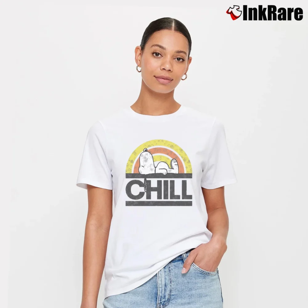 Women’s Snoopy Chill Peanuts Graphic Signature T-Shirt in white | Soft, Flattering Fit