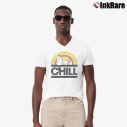 Men’s Snoopy Chill Peanuts Graphic V-Neck Tee in white | Sharp, Breathable, Everyday Staple