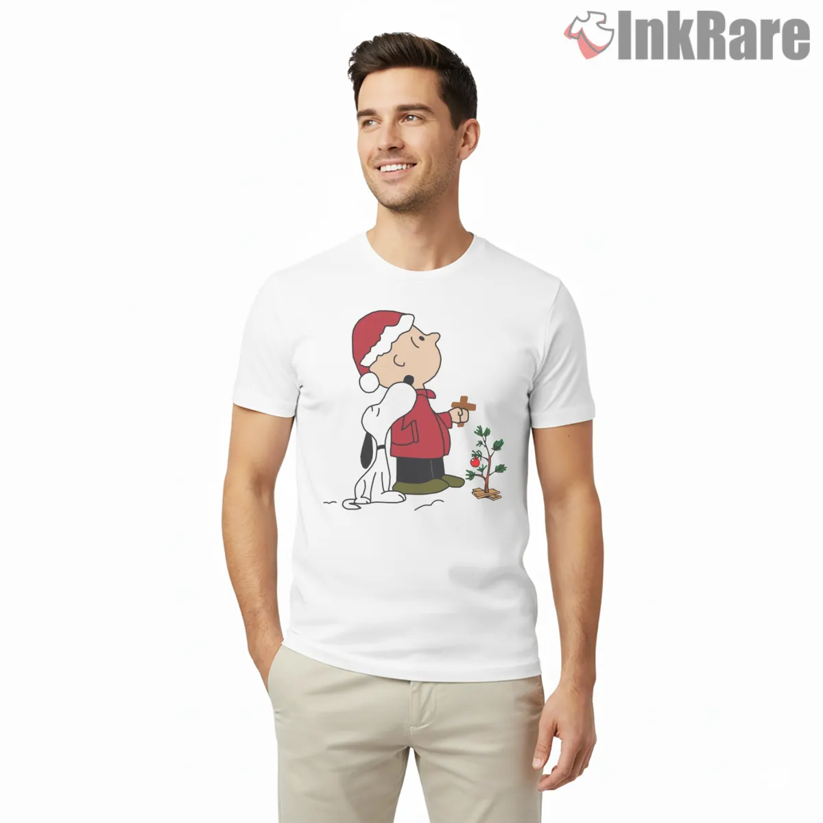 Snoopy Christmas Time Winter Short Sleeve White Snoopy Christmas Time Winter Shirt on white short sleeve shirt for men graphic tee