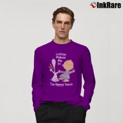 Men’s Snoopy Coffee Made Me Do It Long-Sleeve Shirt in purple | Sleek, Lightweight, Year-Round Wear