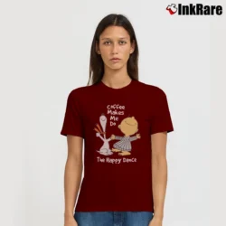 Women’s Snoopy Coffee Made Me Do It Signature T-Shirt in maroon | Soft, Flattering Fit