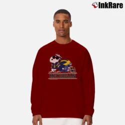 Men’s Snoopy College Football Rose Bowl Michigan 2024 Long-Sleeve Shirt in maroon | Sleek, Lightweight, Year-Round Wear