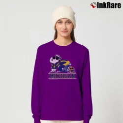 Women’s Snoopy College Football Rose Bowl Michigan 2024 Long-Sleeve Top in purple | Sleek, Versatile, All-Season