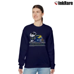 Women’s Snoopy College Football Rose Bowl Michigan 2024 Relaxed Sweatshirt in navy | Soft, Laid-Back Vibe