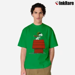 Men’s Snoopy Curse You Red Baron Funny Classic T-Shirt in irish green | Soft, Breathable Everyday Wear
