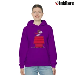Women’s Snoopy Curse You Red Baron Cozy Hoodie in purple | Warm, Structured, Stylish