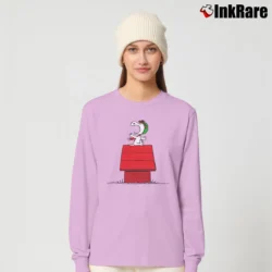 Women’s Snoopy Curse You Red Baron Long-Sleeve Top in light pink | Sleek, Versatile, All-Season
