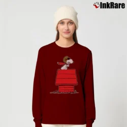 Women’s Snoopy Curse You Red Baron Long-Sleeve Top in maroon | Sleek, Versatile, All-Season