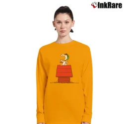 Women’s Snoopy Curse You Red Baron Long-Sleeve Top in orange | Sleek, Versatile, All-Season