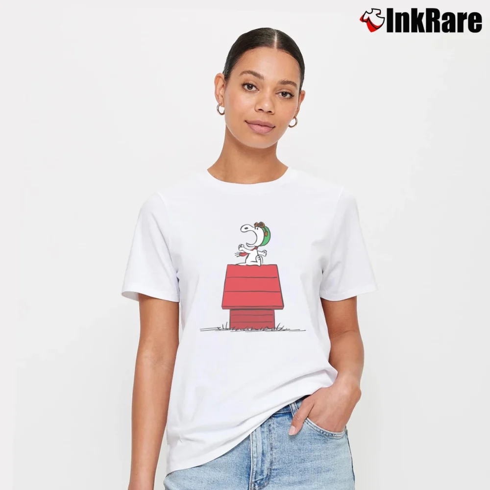 Women’s Snoopy Curse You Red Baron Signature T-Shirt in white | Soft, Flattering Fit