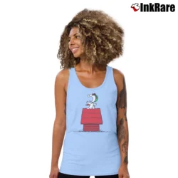 Women’s Snoopy Curse You Red Baron Tank Top in light blue | Lightweight, Movement-Friendly