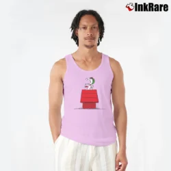 Men’s Snoopy Curse You Red Baron Tank Top in light pink | Breathable, Active-Friendly Design