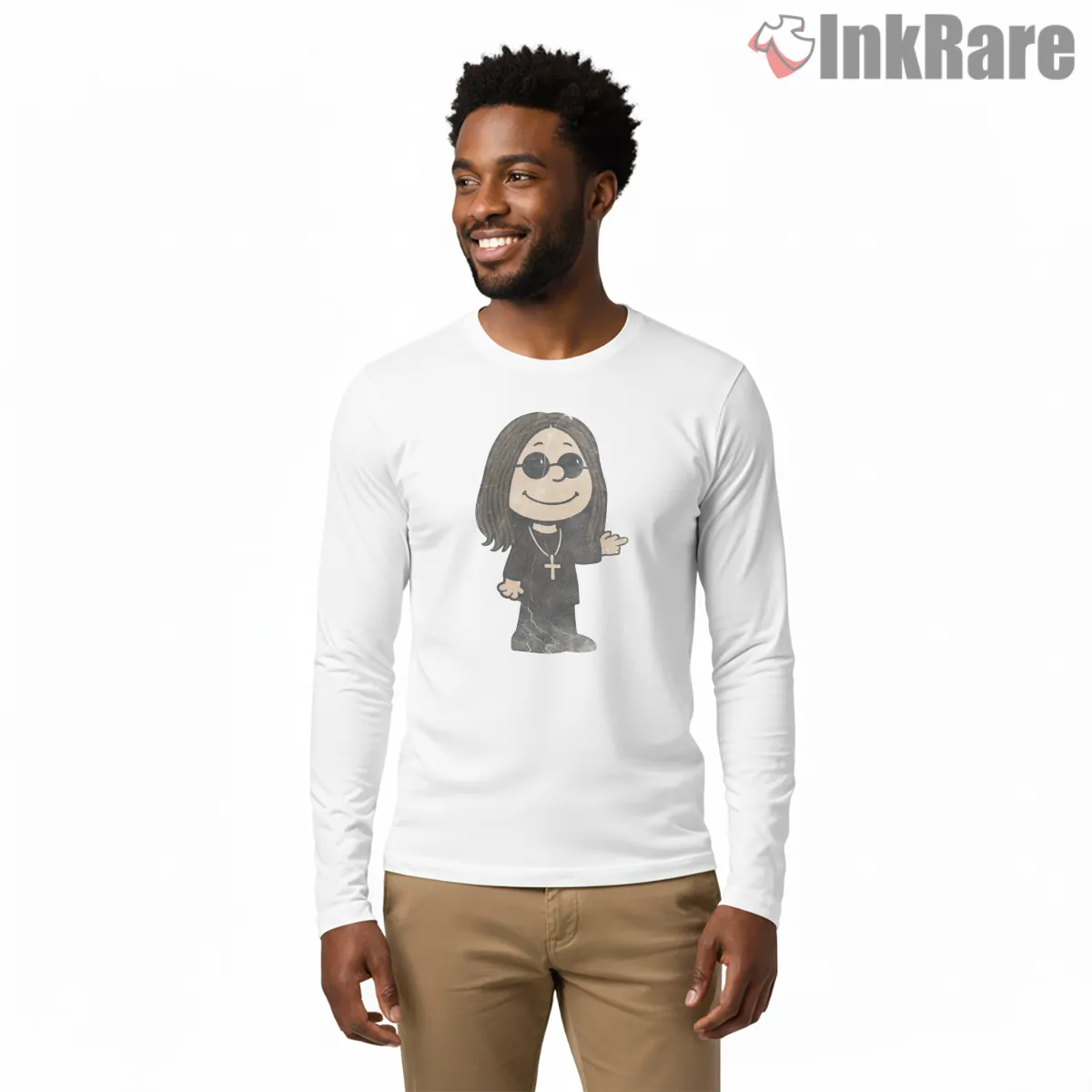 Snoopy Dark Rock Legend Parody Long Sleeve White Snoopy Dark Rock Legend Parody Shirt on white long sleeve shirt for men graphic tee