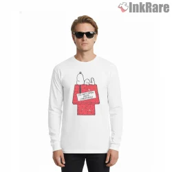 Snoopy Do Not Open Until Christmas Gift Shirt on white long sleeve shirt for men graphic tee