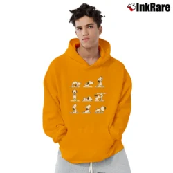 Men’s Snoopy Do Yoga Classic Pullover Hoodie in orange | Cozy, Durable, Modern Fit
