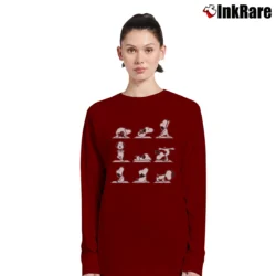 Women’s Snoopy Do Yoga Classic Long-Sleeve Top in maroon | Sleek, Versatile, All-Season