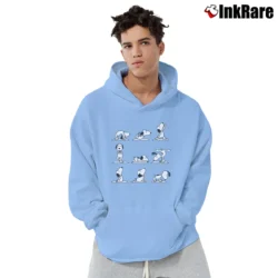 Men’s Snoopy Do Yoga Ted Scoop Classic Pullover Hoodie in light blue | Cozy, Durable, Modern Fit