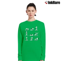 Women’s Snoopy Do Yoga Ted Scoop Classic Long-Sleeve Top in irish green | Sleek, Versatile, All-Season