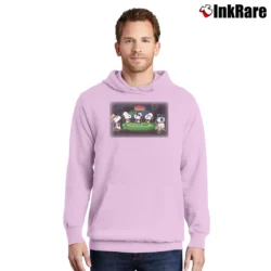 Men’s Snoopy Dogs Playing Cards Pullover Hoodie in light pink | Cozy, Durable, Modern Fit