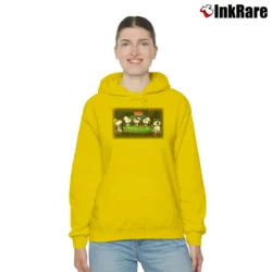 Women’s Snoopy Dogs Playing Cards Cozy Hoodie in yellow | Warm, Structured, Stylish