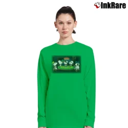 Women’s Snoopy Dogs Playing Cards Long-Sleeve Top in irish green | Sleek, Versatile, All-Season