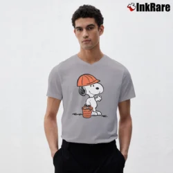 Men’s Snoopy Dollars Against Diabetes V-Neck Tee in sport grey | Sharp, Breathable, Everyday Staple