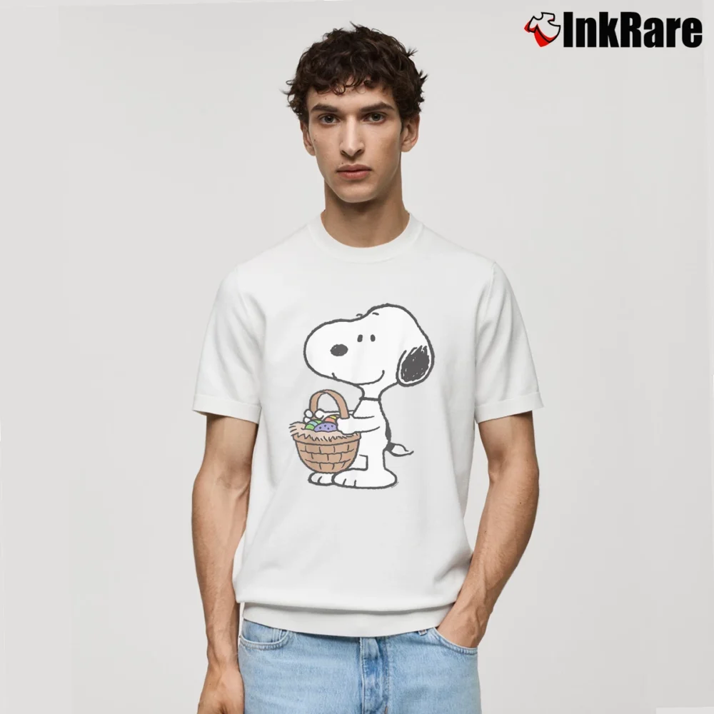 Men’s snoopy easter egg basket Classic T-Shirt in white | Soft, Breathable Everyday Wear