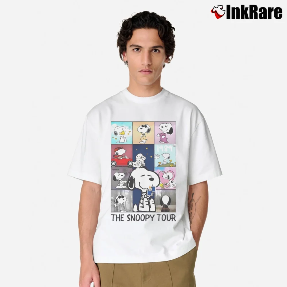 Men’s snoopy eras tour Classic T-Shirt in white | Soft, Breathable Everyday Wear