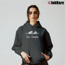 Women’s Snoopy Ew People Cozy Hoodie in charcoal | Warm, Structured, Stylish