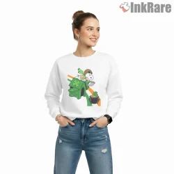 Snoopy Flying Ace Catching Shamrocks Shirt on graphic shirt for women graphic tee