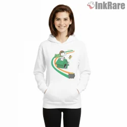 Snoopy Flying Doghouse Pot Of Gold Adventure Shirt on white hoodie for women graphic tee