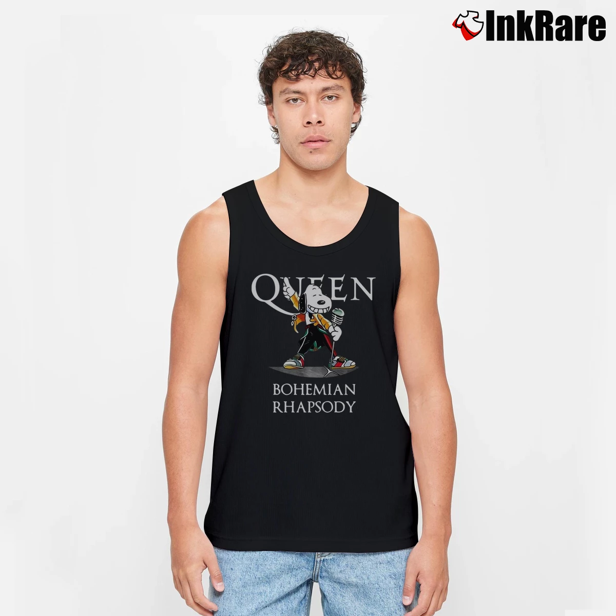 Snoopy Freddie Mercury Queen Bohemian Rhapsody Men’s Performance Tank in black – Lightweight Comfort Men’s Snoopy Freddie Mercury Queen Bohemian Rhapsody Tank Top in black | Breathable, Active-Friendly Design