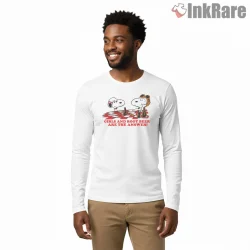 Snoopy Girls And Root Beer Humor Shirt on white long sleeve shirt for men graphic tee