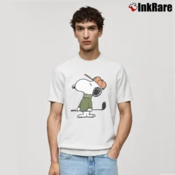 Men’s Snoopy Golf Classic T-Shirt in white | Soft, Breathable Everyday Wear