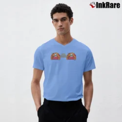 Men’s Snoopy Good Morning Sunshine V-Neck Tee in light blue | Sharp, Breathable, Everyday Staple