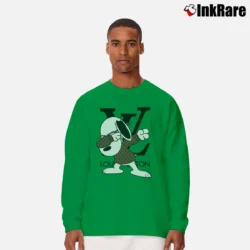 Men’s Snoopy Gucci X Louis Vuitton Logo Long-Sleeve Shirt in irish green | Sleek, Lightweight, Year-Round Wear