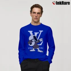 Men’s Snoopy Gucci X Louis Vuitton Logo Long-Sleeve Shirt in royal blue | Sleek, Lightweight, Year-Round Wear