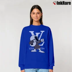 Women’s Snoopy Gucci X Louis Vuitton Logo Relaxed Sweatshirt in royal blue | Soft, Laid-Back Vibe